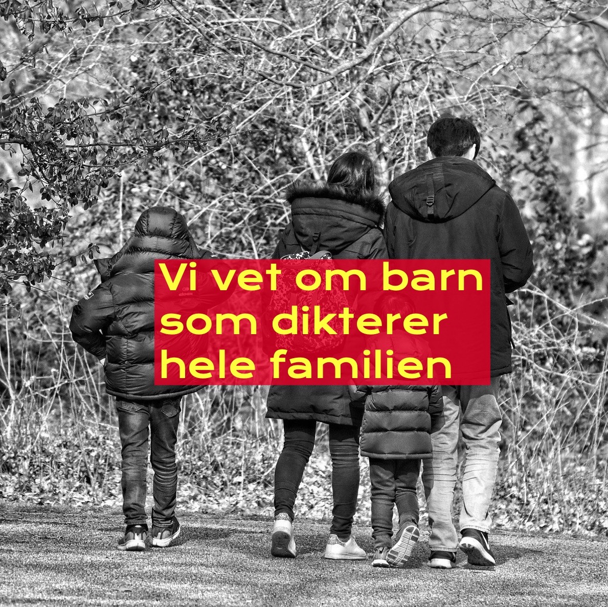 Vi vet om barn som dikterer hele familien