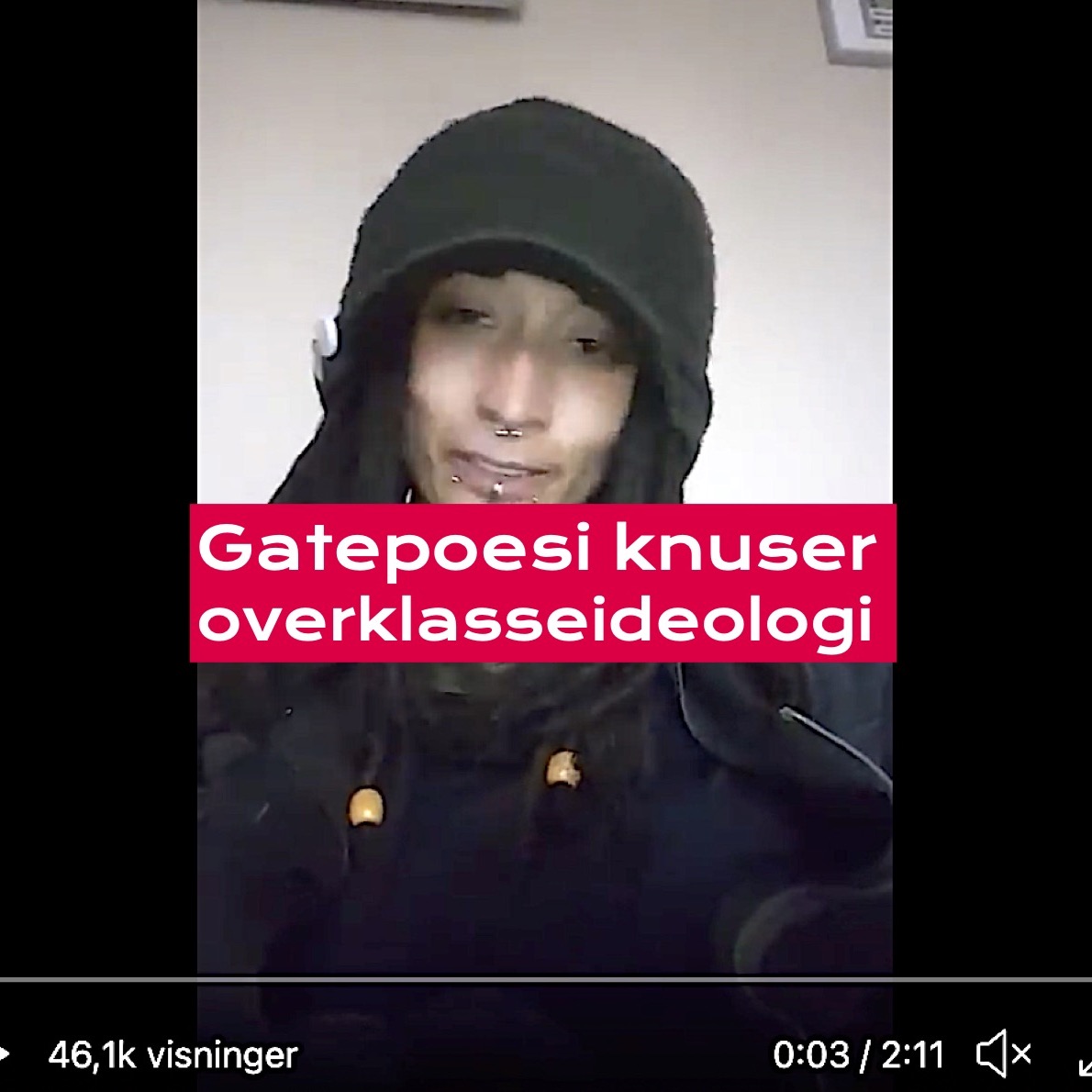 Gatepoesi knuser overklasse-ideologi